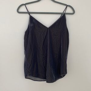 Express grey velvet tank